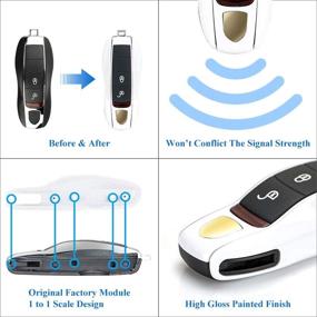 img 1 attached to AeroBon 3-Частый покраски Ключевая Крышка совместимый с 🎨 Оболочка Porsche Key (MK1): Улучшает стиль и защищает ваш ключ