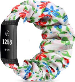 img 1 attached to AordKing Compatible For Fitbit Charge 3/Charge 4 SE Bands Scrunchie For Women Girl Wellness & Relaxation