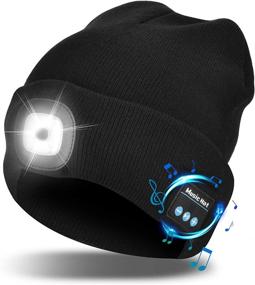 img 4 attached to 🎧 Etsfmoa Unisex Bluetooth Beanie Hat with Light & Wireless Headphones - Perfect Gifts for Men and Dads