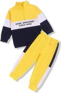 clothes gradient pullover sweatshirt elasticized boys' clothing and clothing sets logo