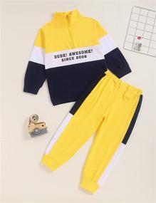 img 3 attached to Clothes Gradient Pullover Sweatshirt Elasticized Boys' Clothing and Clothing Sets