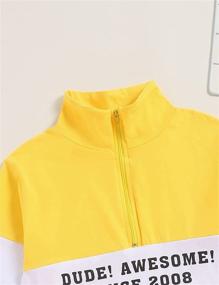 img 1 attached to Clothes Gradient Pullover Sweatshirt Elasticized Boys' Clothing and Clothing Sets