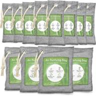 bamboo charcoal air purifying bag - 12 pack: odor absorber, moisture absorber, car air freshener, shoe deodorizer logo