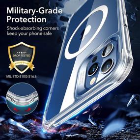 img 3 attached to ESR Alliance Series Case for iPhone 12 Pro Max with HaloLock Magnetic Wireless Charging, 10FT Drop Tested, Full-Body Hybrid Protection, 2 Tempered Glass Screen Protectors (Clear)