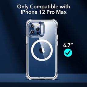 img 1 attached to ESR Alliance Series Case for iPhone 12 Pro Max with HaloLock Magnetic Wireless Charging, 10FT Drop Tested, Full-Body Hybrid Protection, 2 Tempered Glass Screen Protectors (Clear)