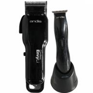 andis professional cordless fade combo envy li clipper & slimline li trimmer 75020, black - unleash your hair styling creativity! logo