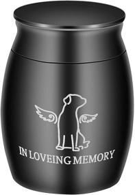 img 4 attached to YOXIYA Small Pet Cremation Urn - Stainless Steel 🐾 Memorial Keepsake for Dogs' Ashes Holder, Mini Pet Urns for Ashes
