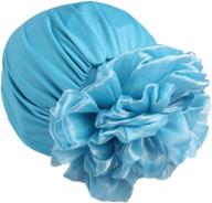 floral women's elastic turban beanie headscarf: chemo cap hat for cancer patients, hair loss logo