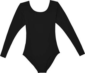 img 2 attached to 🩰 DANSHOW Women's Long Sleeve Ballet Leotards for Adult Ladies – Top Training Dance Attire