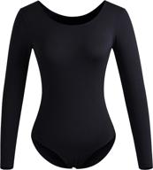 🩰 danshow women's long sleeve ballet leotards for adult ladies – top training dance attire логотип