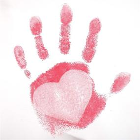 img 1 attached to 🎨 Vibrant and Washable Jumbo Stamp Pad in Vivid Pink - Fade Resistant, Non-Toxic - Perfect for Handprints and Footprints - Ready 2 Learn CE6622