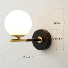 img 3 attached to BOKT Mid-Century Modern Wall Light: Stylish 1-Light Wall Sconce with Frosted Glass Globe Shade - Ideal for Bathroom, Hallway, Vanity Lamp