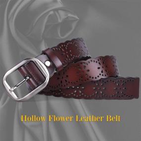 img 2 attached to 👗 JASGOOD Women's Genuine Cowhide Leather Accessories for Stylish Belts