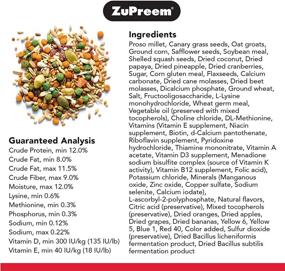 img 2 attached to 🐦 ZuPreem Smart Selects Everyday Feeding Bird Food for Medium Birds - Perfect for Cockatiels, Quakers, Lovebirds, and Small Conures