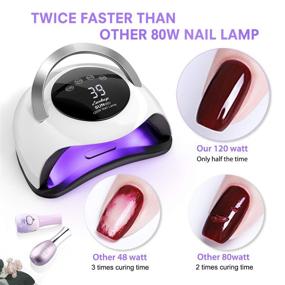 img 3 attached to 💅 Easkep УФ-лампа для ногтей с LED - 120 Вт УФ-свет для гель-лака: быстрая, профессиональная и портативная сушка ногтей с автоматическим сенсором