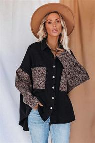 img 1 attached to Nhicdns Contrast Boyfriend Oversize Patchwork Women's Clothing