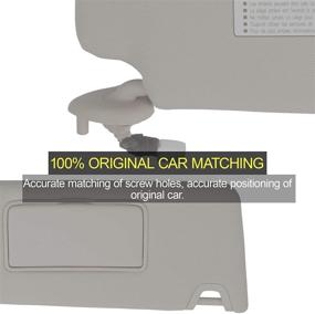 img 1 attached to 🌞 Dasbecan Gray Left Driver Side Sun Visor with Light for Honda Accord 2008-2011 | Replaces 83280-TA5-A51ZA 83280TA5A51ZA