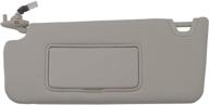 🌞 dasbecan gray left driver side sun visor with light for honda accord 2008-2011 | replaces 83280-ta5-a51za 83280ta5a51za logo