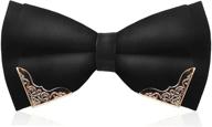 🎀 mendeng burgundy leather formal bowtie: the perfect men's accessory for ties, cummerbunds & pocket squares logo
