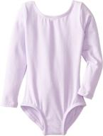 👗 clementine girls crew neck long sleeve leotard dance bodysuit top costume логотип