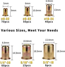 img 3 attached to Maexxna 243Pcs Assortment Zinc Plated Nutsert