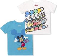 🐭 disney 2-pack mickey cotton graphic boys' clothing logo