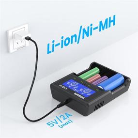 img 3 attached to XTAR 4-Bay Rechargeable Battery Charger for 3.6V 3.7V Li-ion IMR INR ICR 10440 18650 26650 & 1.2V Ni-MH Ni-CD Batteries - Optimized for Efficient Charging