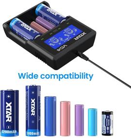 img 1 attached to XTAR 4-Bay Rechargeable Battery Charger for 3.6V 3.7V Li-ion IMR INR ICR 10440 18650 26650 & 1.2V Ni-MH Ni-CD Batteries - Optimized for Efficient Charging