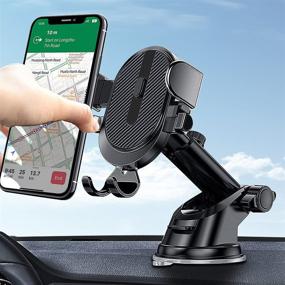 img 4 attached to 🚗 Ultimate Multifunctional Car Phone Holder: Long Arm Suction Cup Windshield & Air Vent Mount with Universal Compatibility for All Mobile Phones