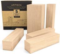 🌳 arteza basswood carving blocks set - 5 pieces for carving, crafting, and whittling logo