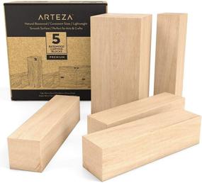 img 4 attached to 🌳 Arteza Basswood Carving Blocks Set - 5 Pieces for Carving, Crafting, and Whittling