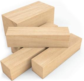 img 2 attached to 🌳 Arteza Basswood Carving Blocks Set - 5 Pieces for Carving, Crafting, and Whittling