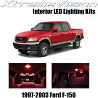 xtremevision внутренний светодиод для ford f-150 1997-2003 (10 штук) красный внутренний светодиодный комплект с инструментом для установки логотип