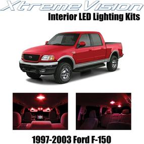 img 4 attached to XtremeVision внутренний светодиод для Ford F-150 1997-2003 (10 штук) Красный внутренний светодиодный комплект с инструментом для установки