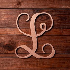 img 3 attached to 🌿 19.5-Inch UNFINISHEDWOODCO Single Vine Monogram Letter 'L': Unleash Your Creativity with this Unfinished Wood Letter