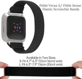 img 3 attached to Stylish Elastic Band Compatible with Fitbit Versa 3 and Fitbit Sense - Designed for Fashionable Men and Women