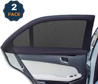 ⛱ breathable mesh car window sun shades - stretchy & protective side window screens for baby/camping sun protection - rear/back window covers included for privacy - 2 pack logo