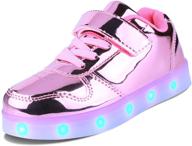 kealux low top sneakers: flashing and charging boys' shoes with sneaker style logo