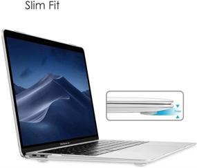 img 2 attached to 💻 Fintie MacBook Air 13 Inch A2337 (M1) / A2179 / A1932 (2020 2019 2018 Release) Case - Clear Frost Protective Snap On Hard Shell Cover for Retina Display MacBook Air 13 with Touch ID