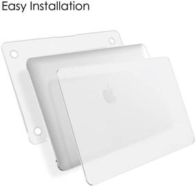 img 1 attached to 💻 Fintie MacBook Air 13 Inch A2337 (M1) / A2179 / A1932 (2020 2019 2018 Release) Case - Clear Frost Protective Snap On Hard Shell Cover for Retina Display MacBook Air 13 with Touch ID