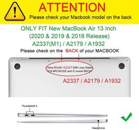 img 3 attached to 💻 Fintie MacBook Air 13 Inch A2337 (M1) / A2179 / A1932 (2020 2019 2018 Release) Case - Clear Frost Protective Snap On Hard Shell Cover for Retina Display MacBook Air 13 with Touch ID