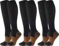 🧦 hirui copper compression socks for men and women - pack of 3/10 pairs, ideal for medical and athletic use logo