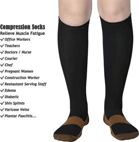 img 1 attached to 🧦 HiRui Copper Compression Socks for Men and Women - Pack of 3/10 Pairs, Ideal for Medical and Athletic Use