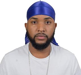 img 3 attached to 🧢 Premium Silky Durag Wave Cap - Satin Dorag for Men and Women, 360 Waves