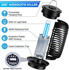 img 3 attached to 🦟 Anlevit Bug Zapper - Powerful 4250V Electric Mosquito Zappers for Effective Insect Fly Trap - Waterproof Indoor & Outdoor Electronic Light Bulb Lamp - Ideal for Backyard, Patio, Home - Plug-in Design