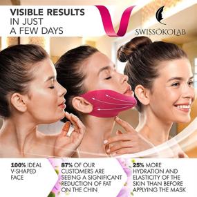 img 2 attached to 👩 5pcs Double Chin Reducer V Line Lifting Mask - Slimming Strap for V-Shaped Lift & Contour, Neck & Chin Tightening, Firming - Chin Up Patch with V Up Lift Tape