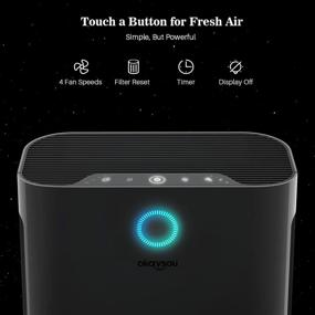 img 1 attached to 🌬️ Okaysou Apollo 718 Air Purifier: Powerful 3-in-1 Large Room Cleaner for Pets, Asthma, and Smokers - Eliminate 99.9% Dust, Pollen, Smoke Odor, VOCs, with Washable H13 True HEPA Filter - White