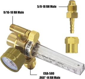 img 3 attached to 🔧 RX WELD Argon/CO2 Mig Tig Flow Meter: Accurate Gas Regulator Gauge for Welding Welders