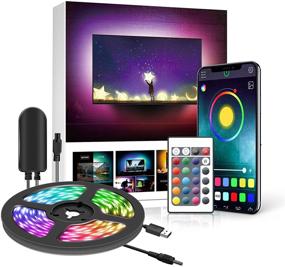 img 4 attached to 📺 Nexillumi LED TV Backlight USB Powered for 32"-60" TV, Color Changing Strip Lights with Remote & APP Control, Mirror, PC Compatible, Sync to Music, 5050 RGB LEDs for Android & iOS