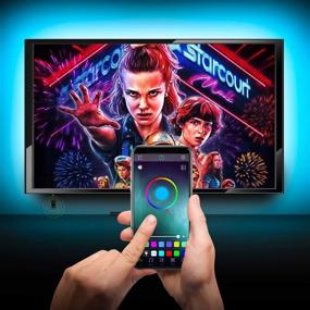 img 1 attached to 📺 Nexillumi LED TV Backlight USB Powered for 32"-60" TV, Color Changing Strip Lights with Remote & APP Control, Mirror, PC Compatible, Sync to Music, 5050 RGB LEDs for Android & iOS